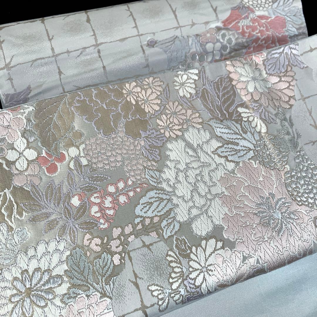 袋帯　ワンタッチ作り帯　マジックテープ　二重太鼓　付け帯　正絹刺繍