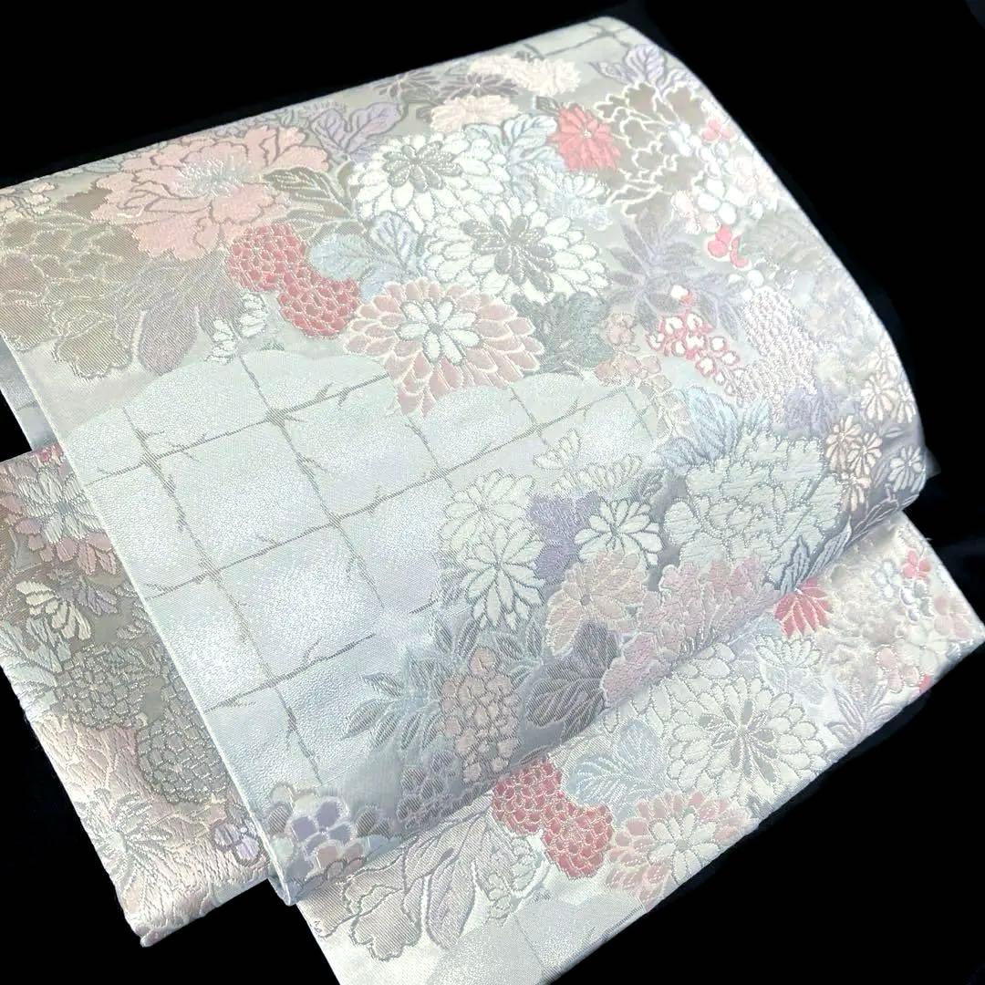 袋帯　ワンタッチ作り帯　マジックテープ　二重太鼓　付け帯　正絹刺繍