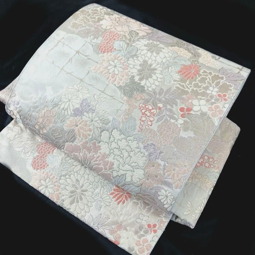 袋帯　ワンタッチ作り帯　マジックテープ　二重太鼓　付け帯　正絹刺繍