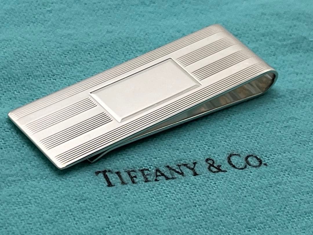 c432 ティファニー　エンジンターン　マネークリップ　シルバー　925