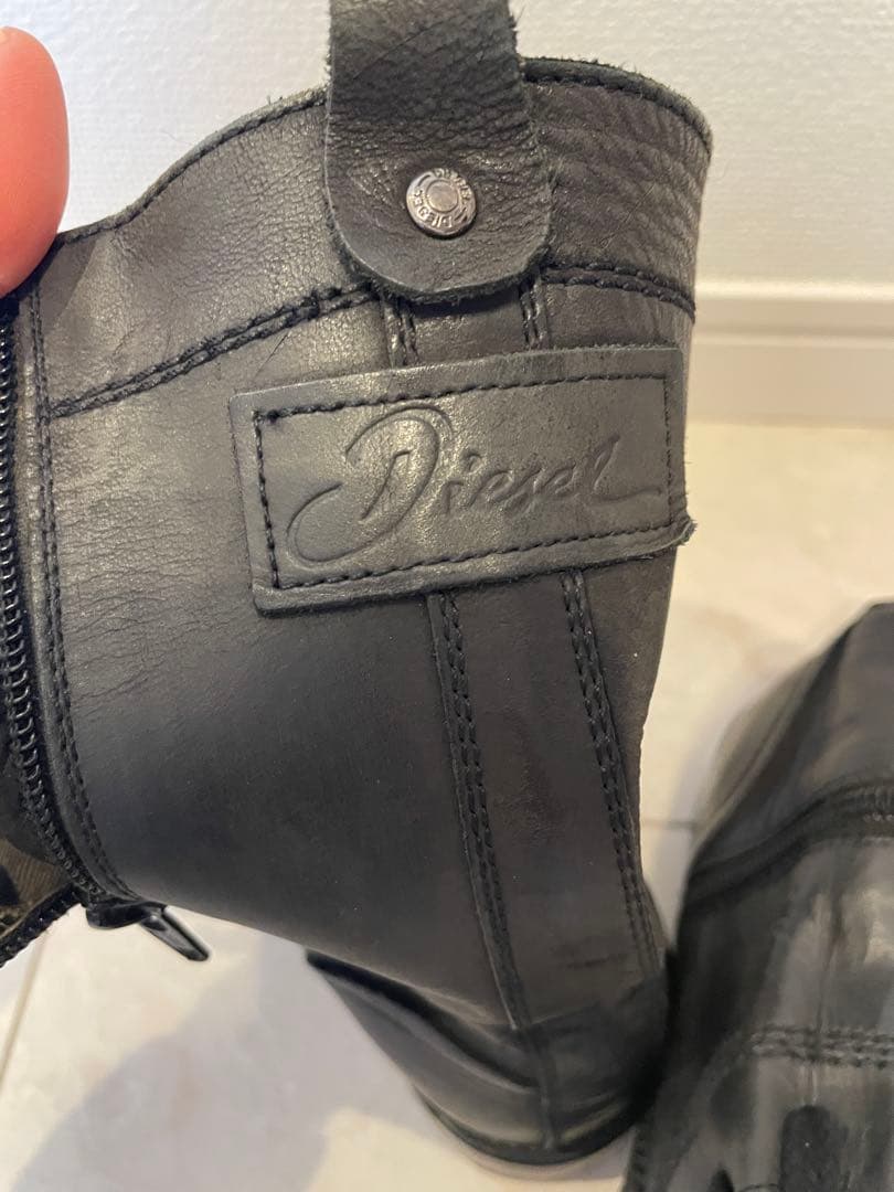 K*a様 Diesel ブラック エンジニアブーツ ジッパー付き