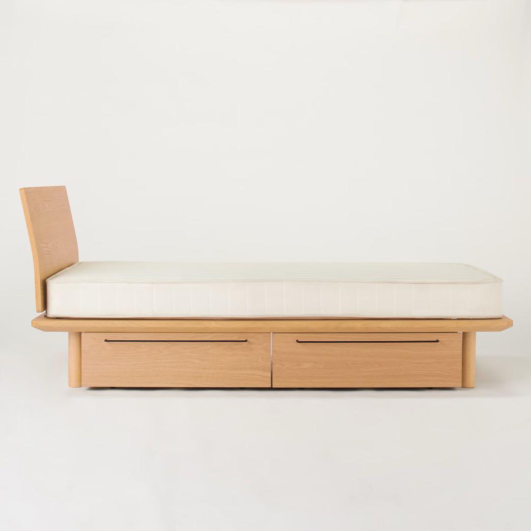 無印良品 木製ベッドフレーム+下収納2個 セミダブル 引取限定