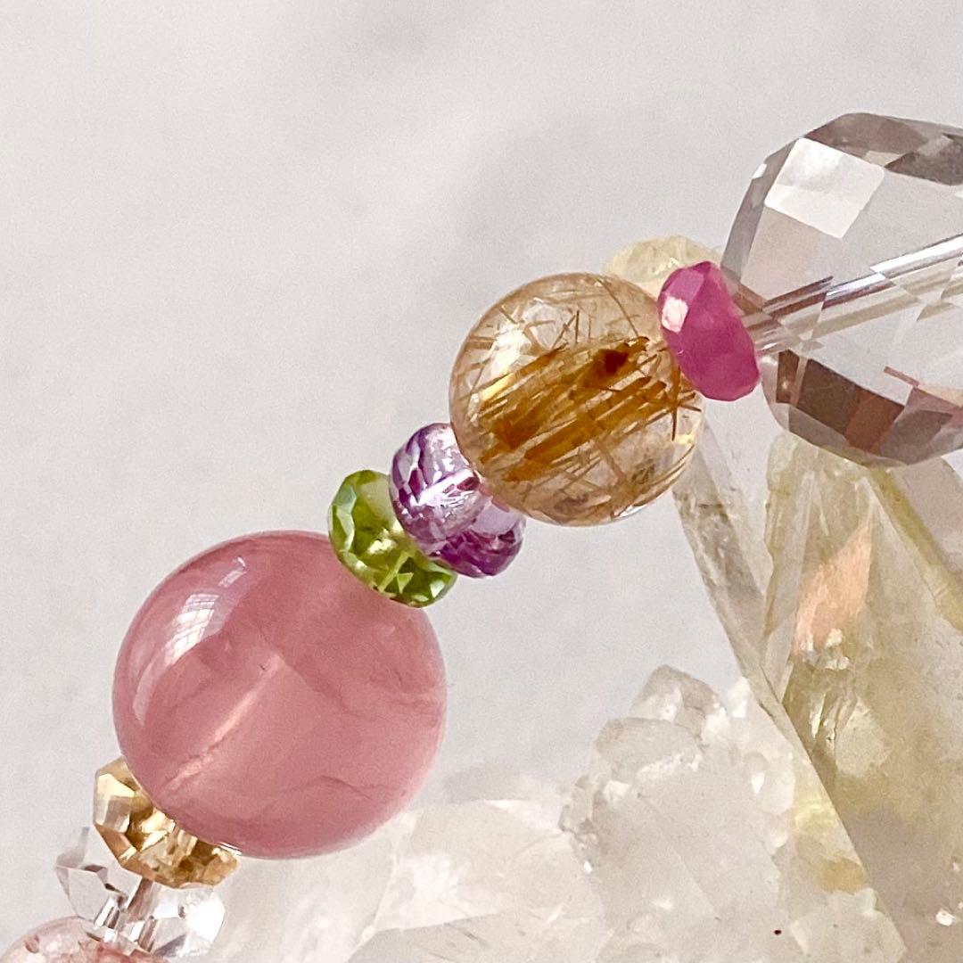 にゃんたま* ★ブレスレット ストロベリークォーツ ♪ 388