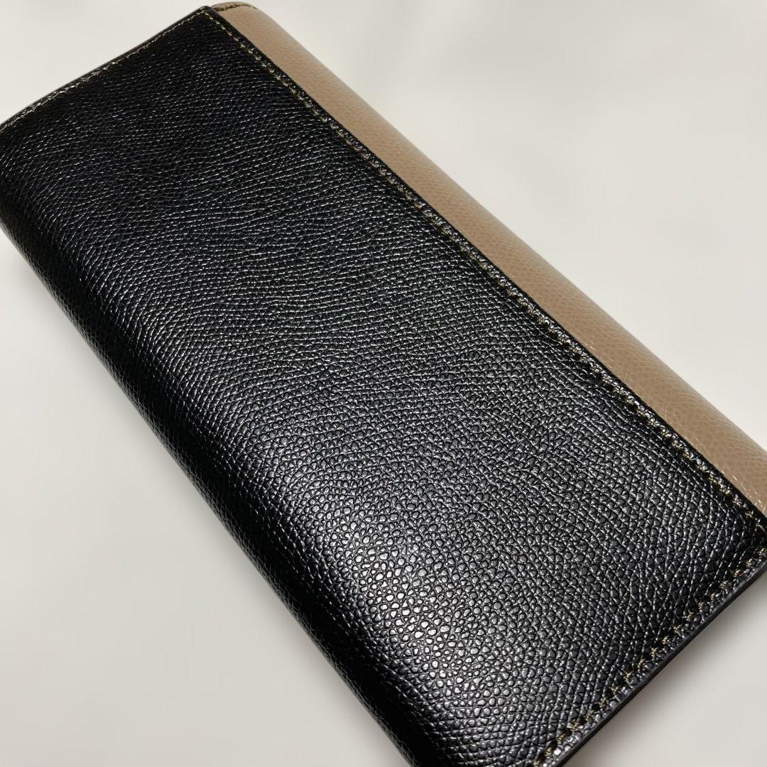フルラ 長財布 黒ベージュ 美品