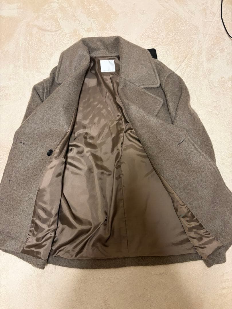 【大草直子さんコラボ】モヘヤシャギーハーフコート