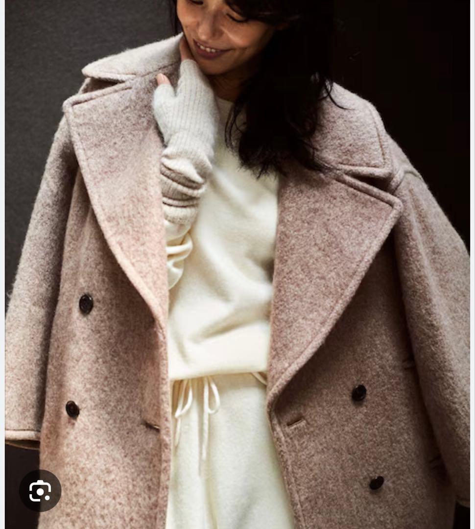 【大草直子さんコラボ】モヘヤシャギーハーフコート