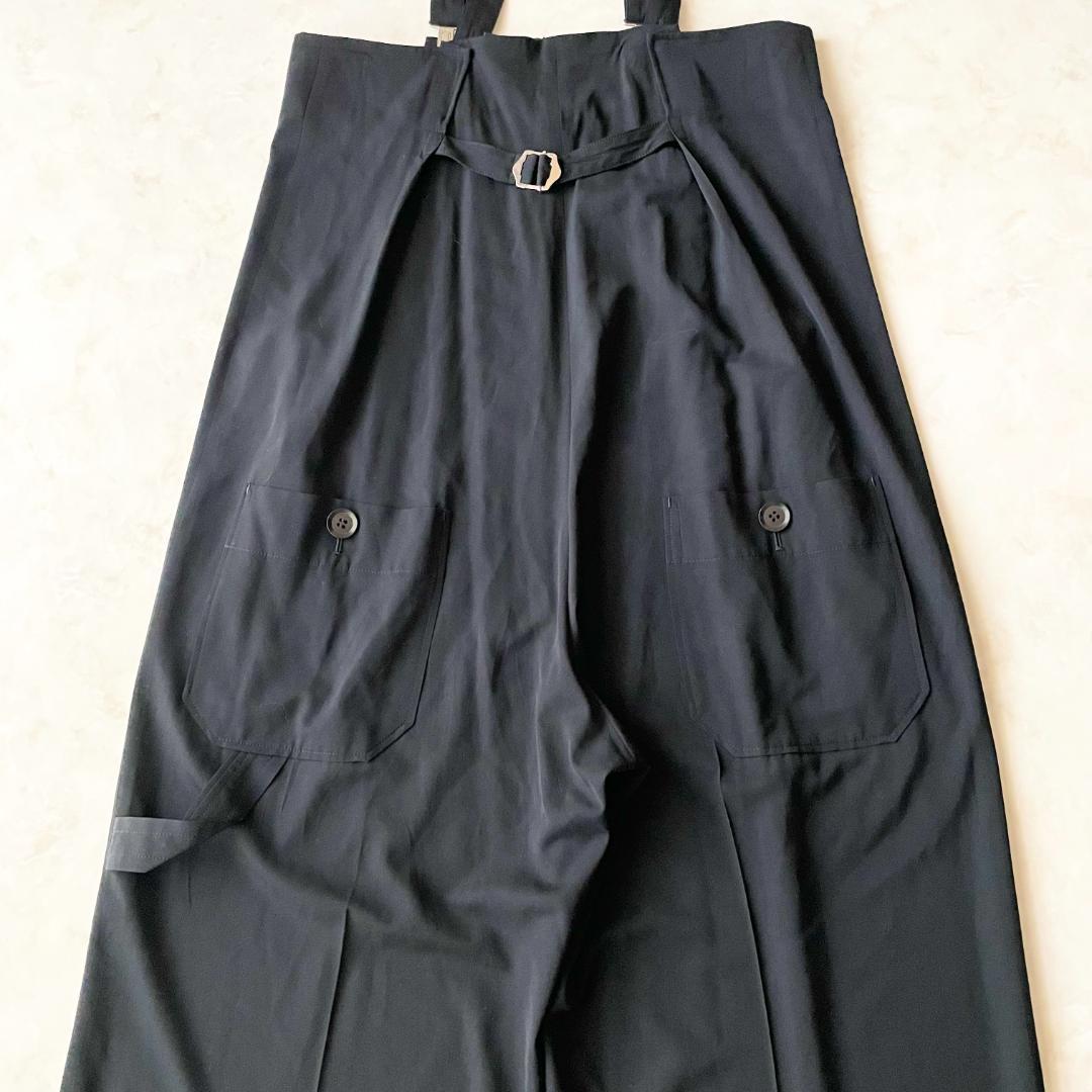 美品✨Y's サスペンダー付 ワイドパンツ ブラックワイズ Lサイズ（3）ウール