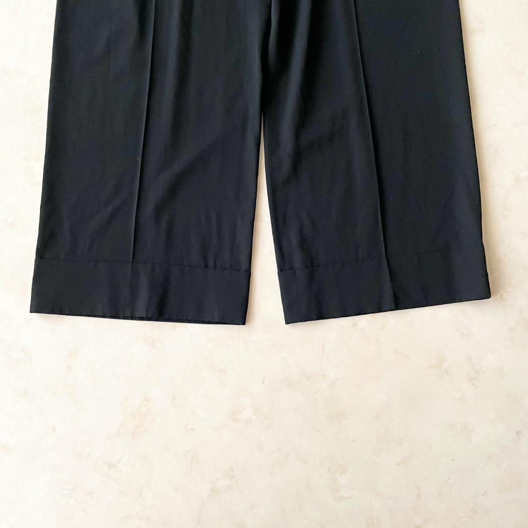 美品✨Y's サスペンダー付 ワイドパンツ ブラックワイズ Lサイズ（3）ウール