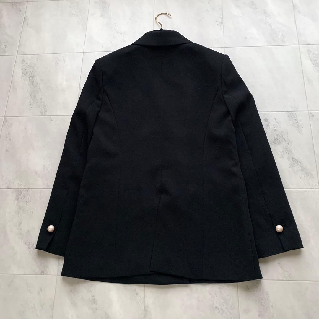 美品♡近年♡グレースクラス パールボタン 黒 テーラード ジャケット 36