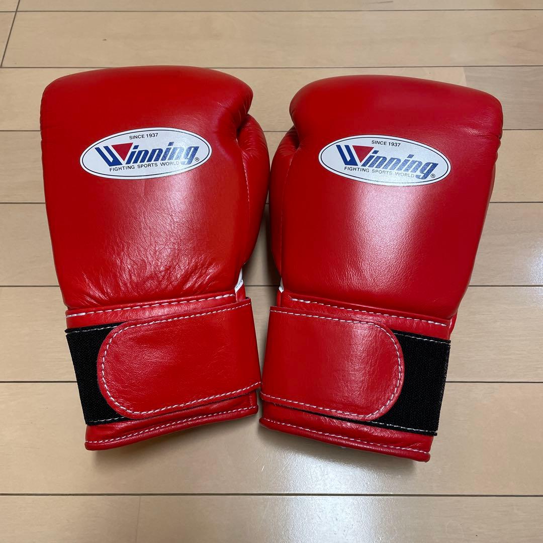 新品即日発送 ウイニング 8オンスグローブ レッド 牛皮革製 MS-200-B