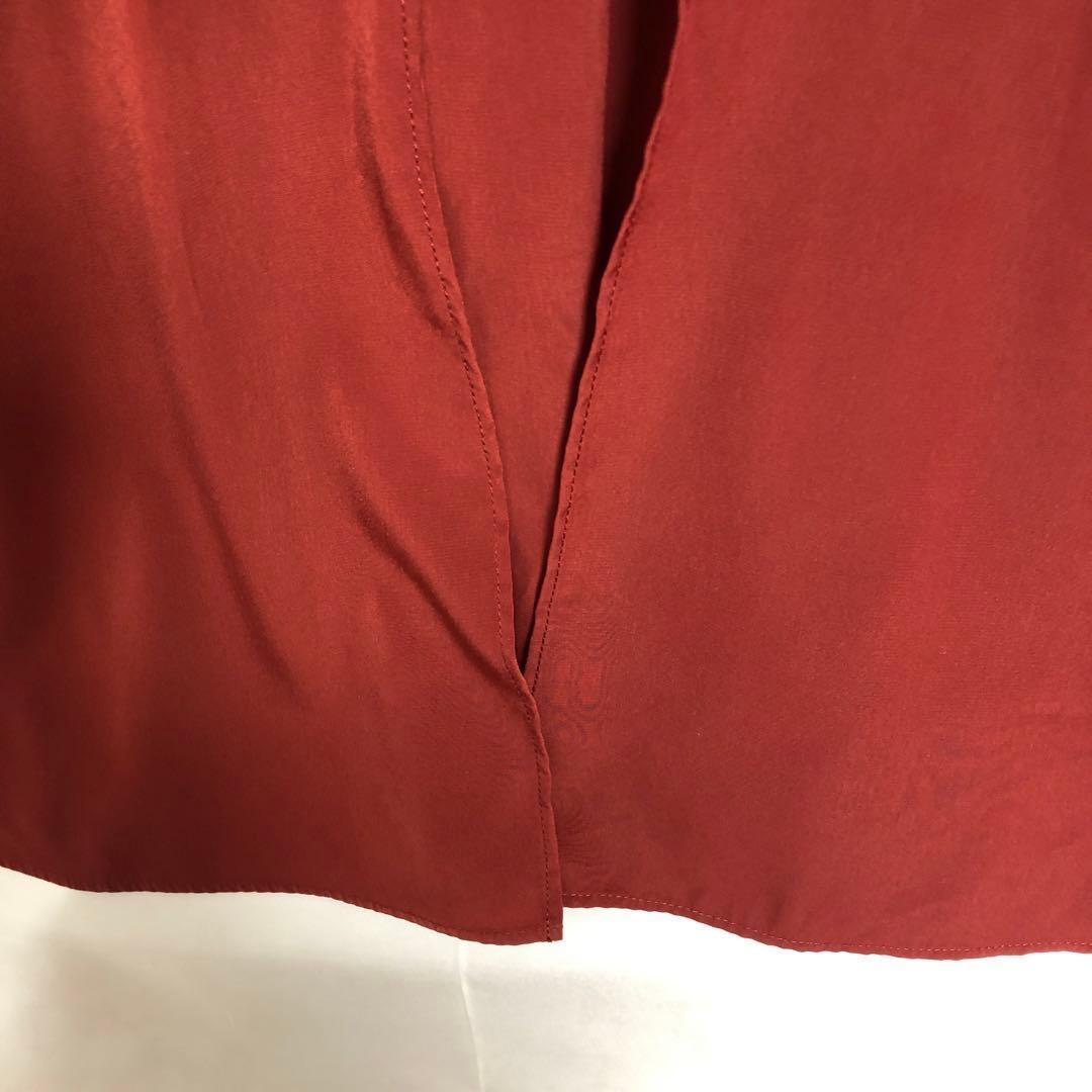 ⭐️美品アメリ シャイニーオールインワンつなぎwロングカーディガン上着　赤系