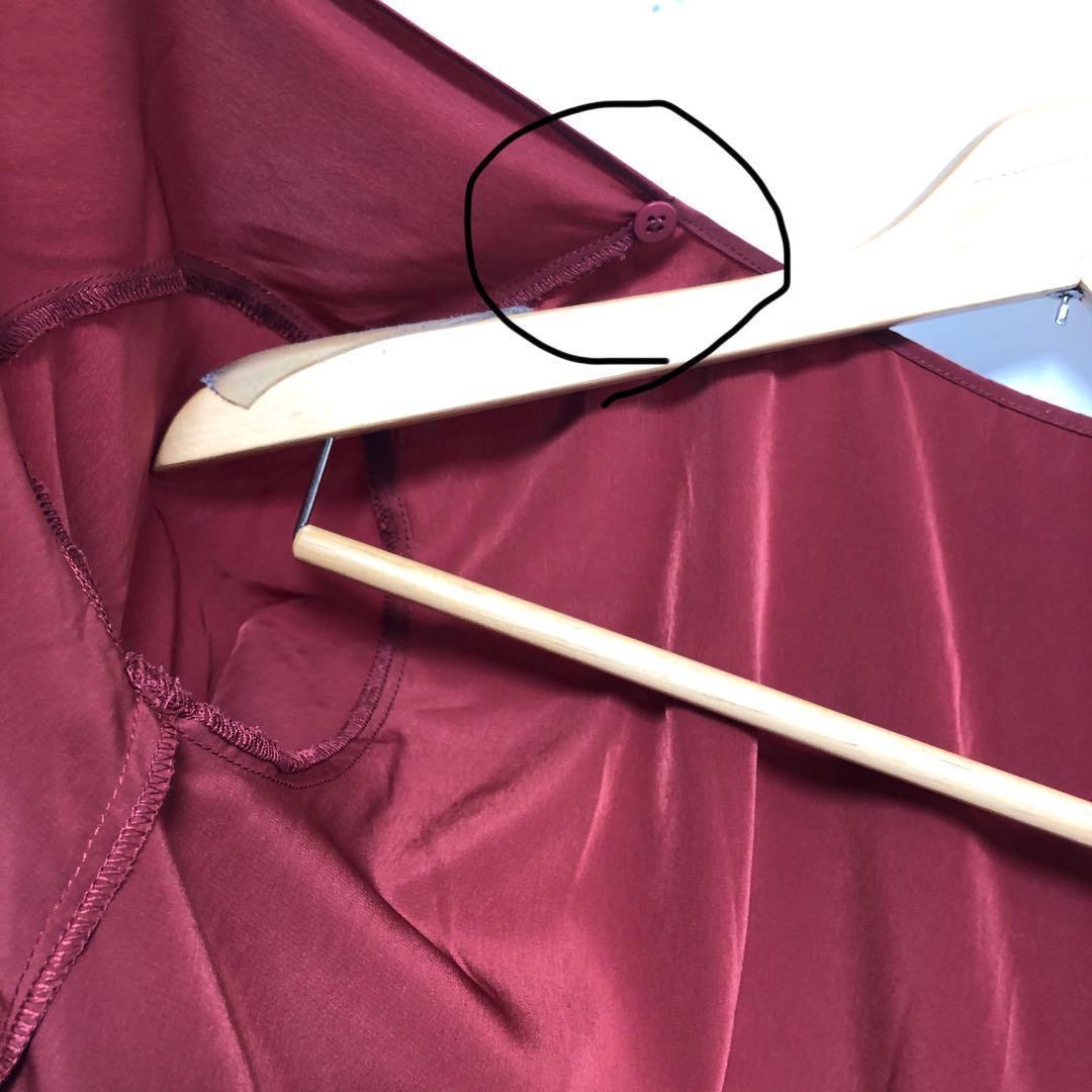 ⭐️美品アメリ シャイニーオールインワンつなぎwロングカーディガン上着　赤系