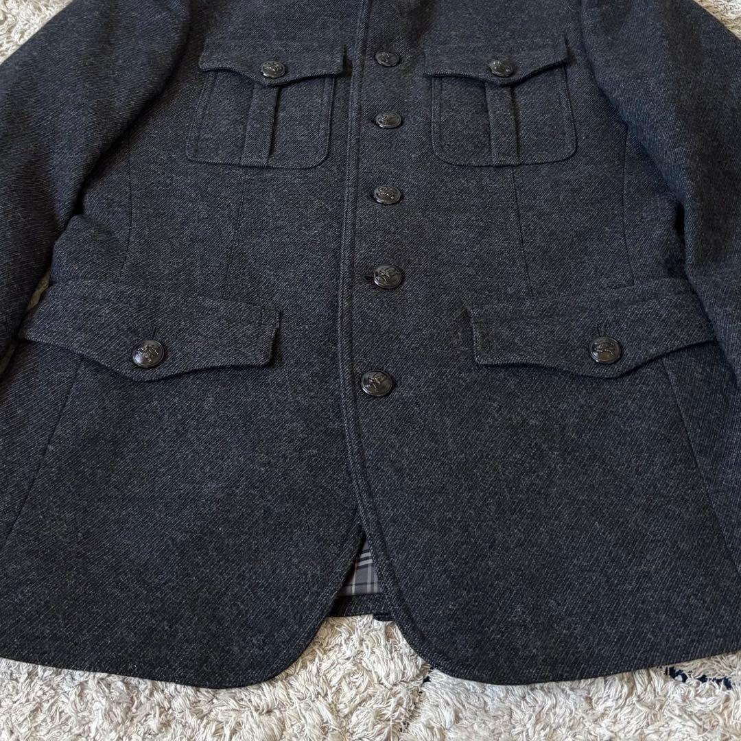 【美品✨】バーバリーブラックレーベル　ウール　ジャケット　ナポレオン　メタル釦