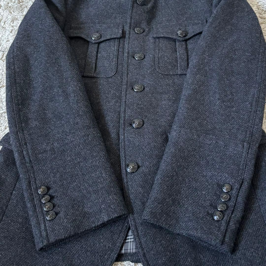 【美品✨】バーバリーブラックレーベル　ウール　ジャケット　ナポレオン　メタル釦