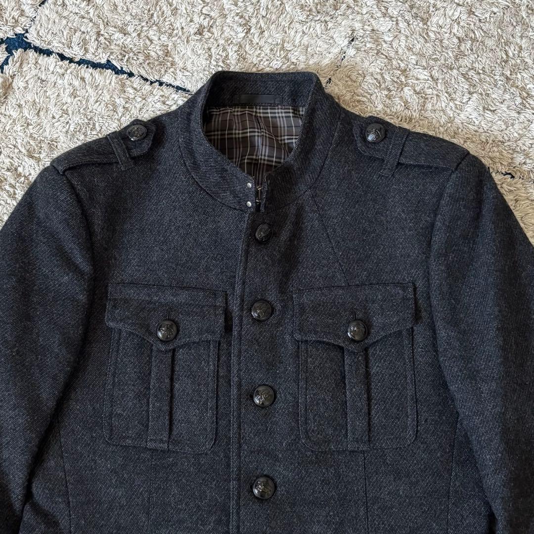 【美品✨】バーバリーブラックレーベル　ウール　ジャケット　ナポレオン　メタル釦