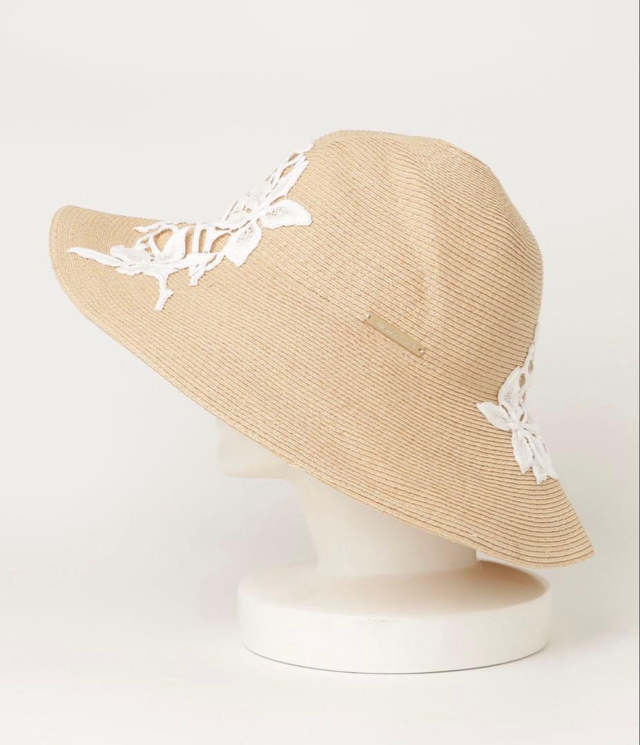 【新品タグ付】Athena New York 刺繍 プルメリア ストローハット