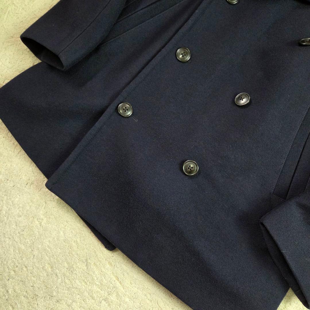 極美品 ユニクロ +J オーバーサイズ Pコート サイズS ダークネイビー