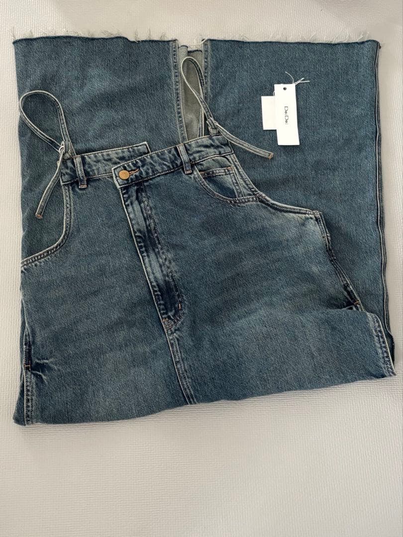 doudou デニムジャンスカ　裾フリンジ　PS