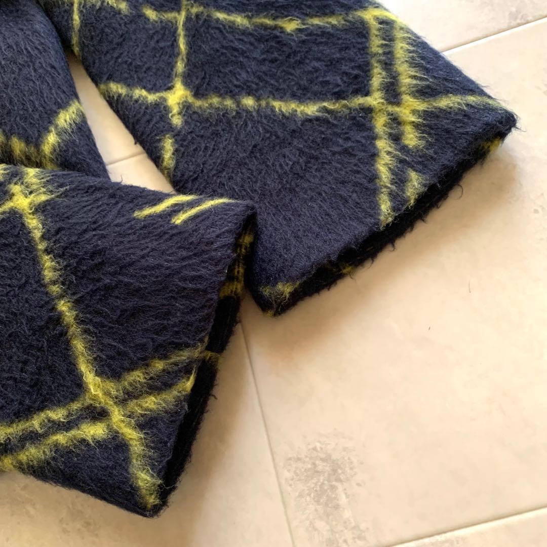 美品♡マックスマーラ シャギーコート ショート丈 ポンチョ チェック 40