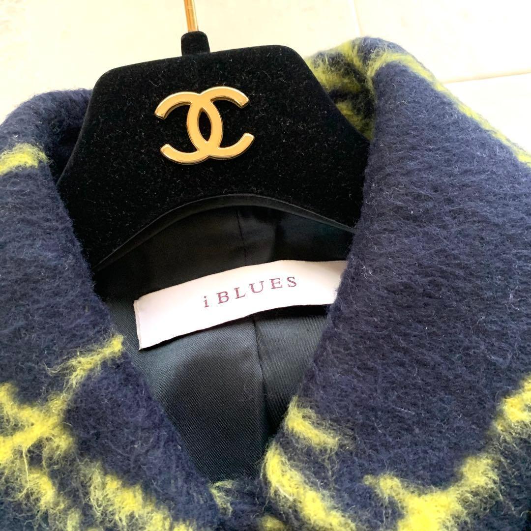 美品♡マックスマーラ シャギーコート ショート丈 ポンチョ チェック 40