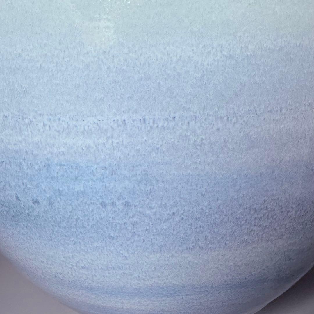 陶芸凌山　松尾重利　銘　「雲海」　花生　大作　上位作　共箱　日展作家　高さ27㎝