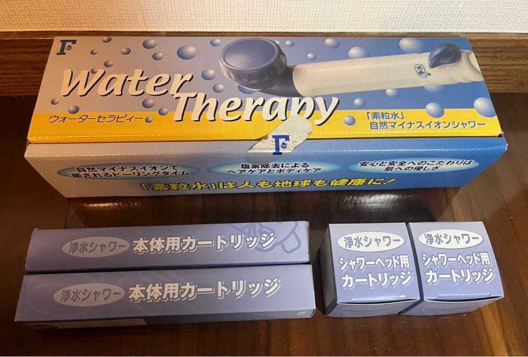 【新品未開封】フリーサイエンス素粒水 シャワーヘッド本体＋交換用カートリッジ2組