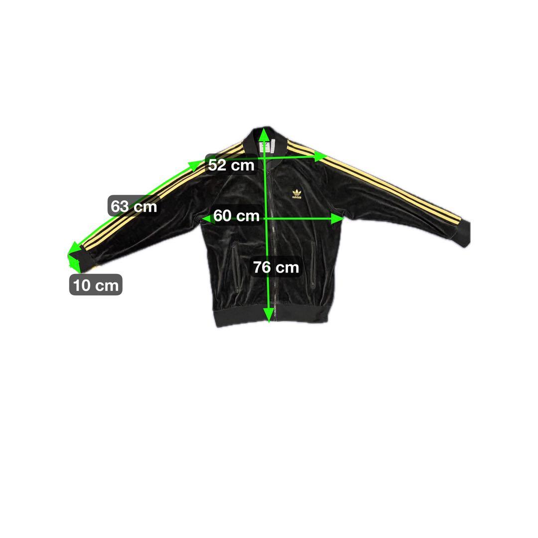 希少▲2XL アディダス ベロア トラックジャケット 黒 金 刺繍ロゴ 常田大希