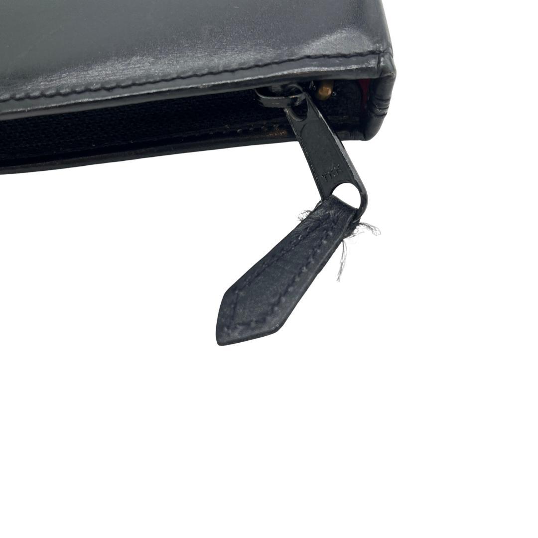 GUCCI ブラックレザー ネクタイケース