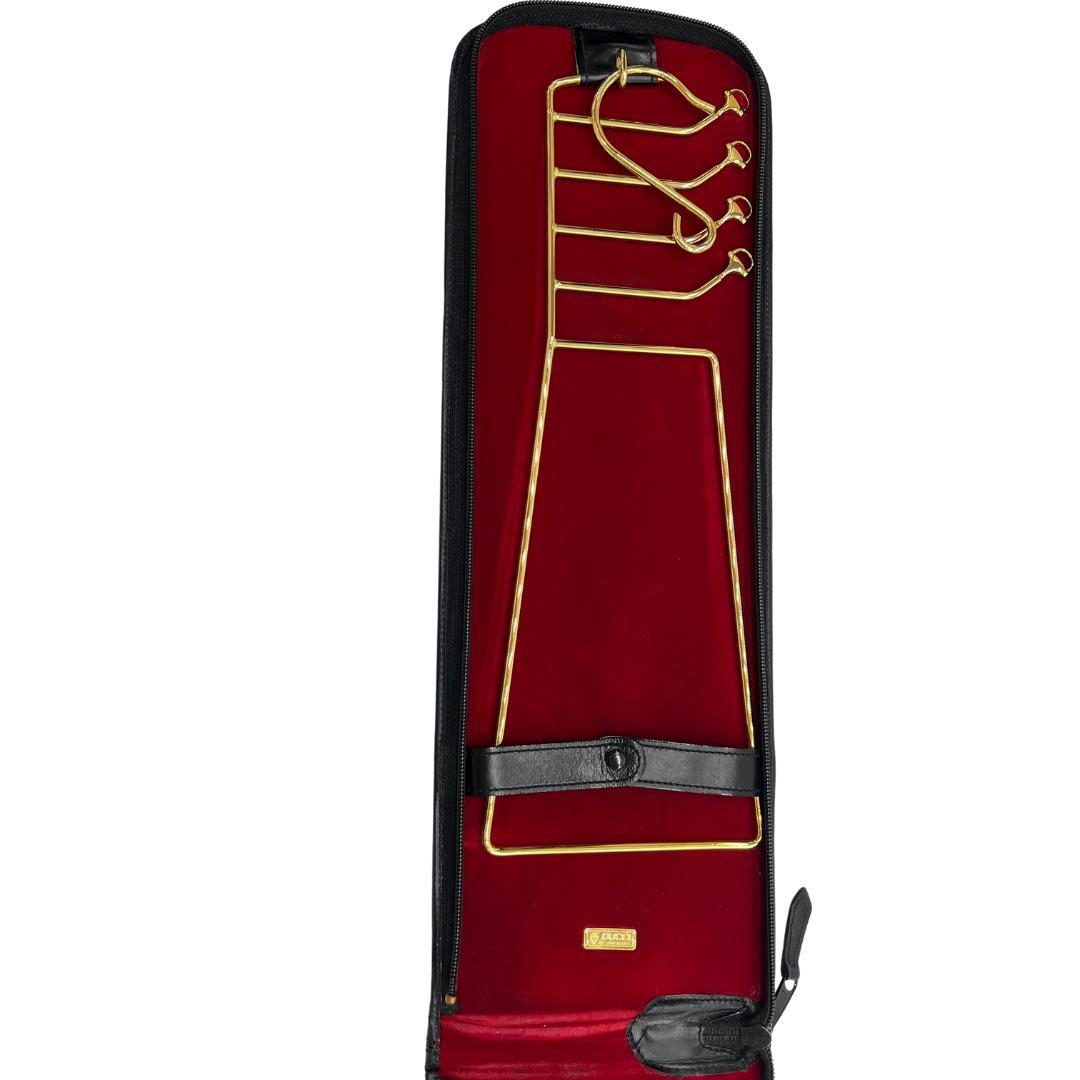 GUCCI ブラックレザー ネクタイケース