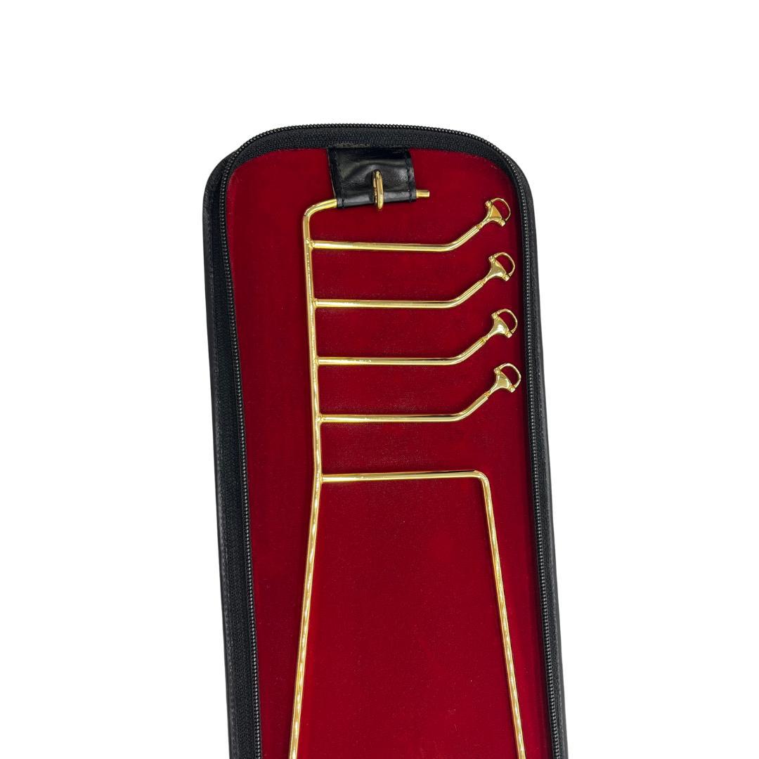 GUCCI ブラックレザー ネクタイケース