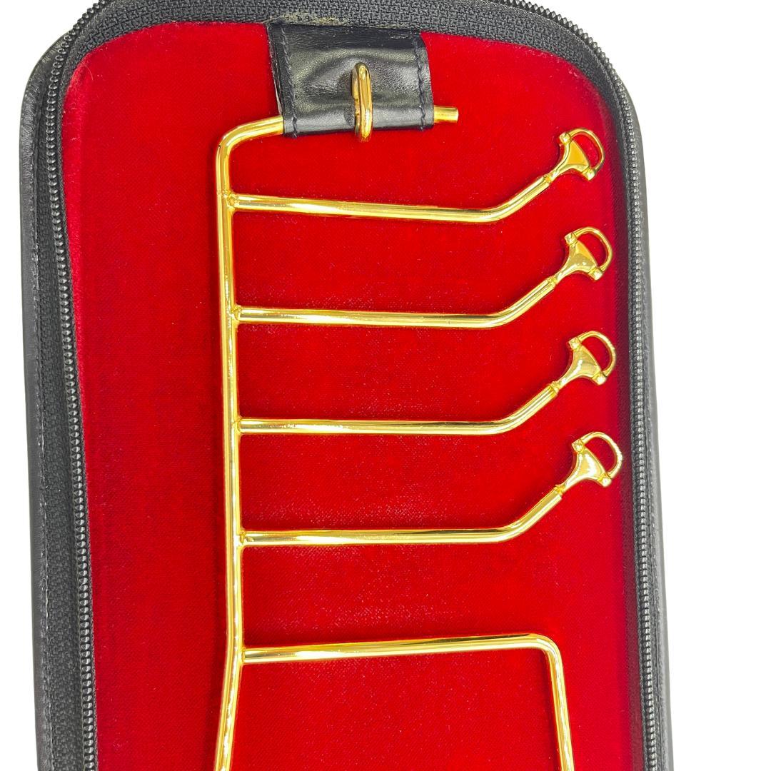 GUCCI ブラックレザー ネクタイケース