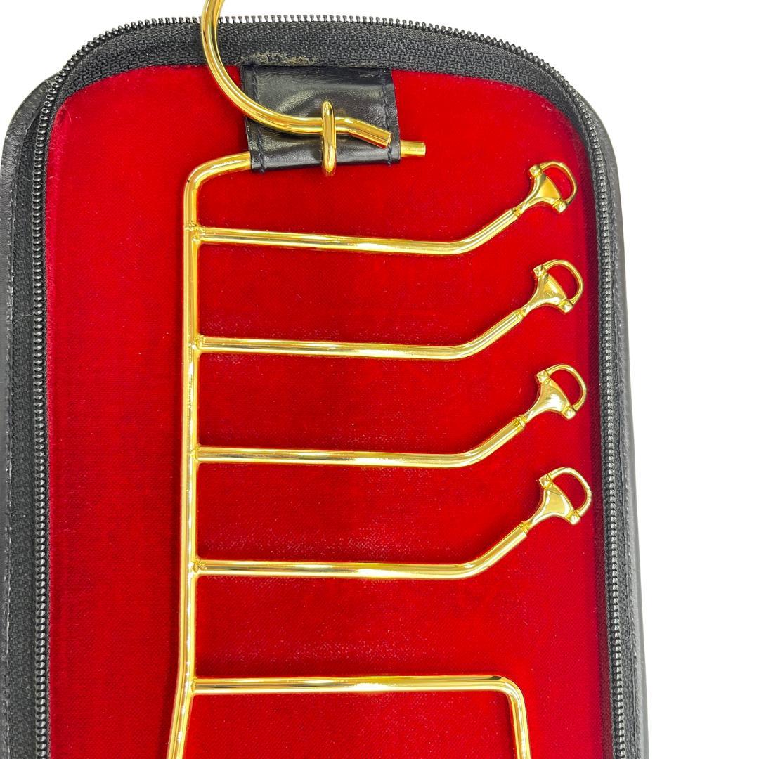 GUCCI ブラックレザー ネクタイケース