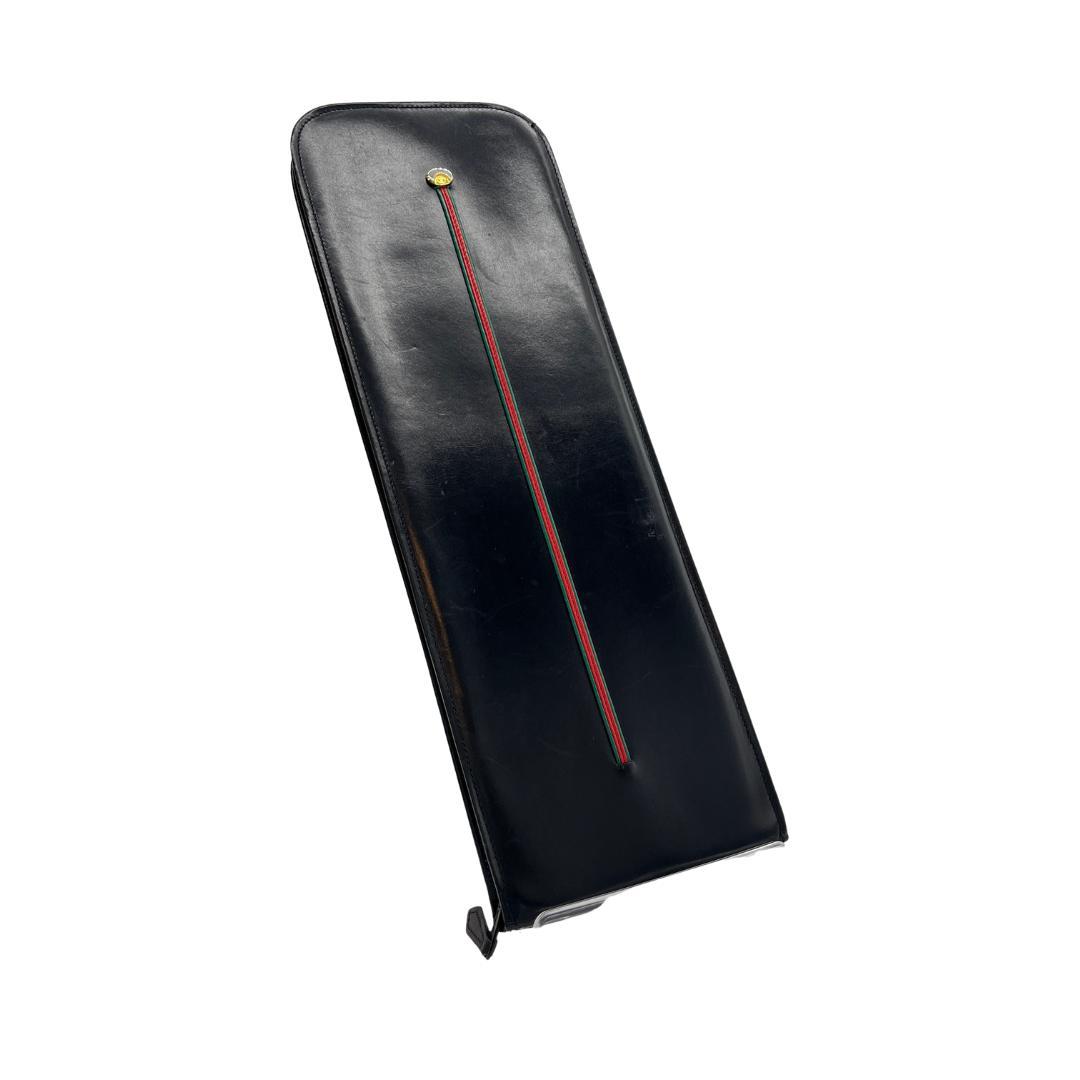 GUCCI ブラックレザー ネクタイケース