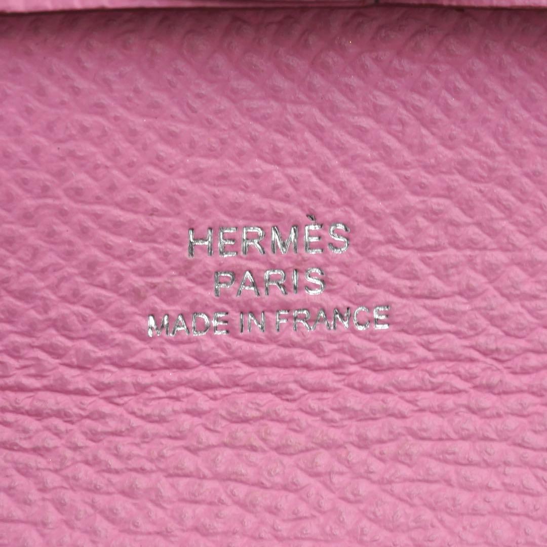 ✨新品未使用・箱付き✨　HERMES ケース　バスティア　エプソン　ピンク