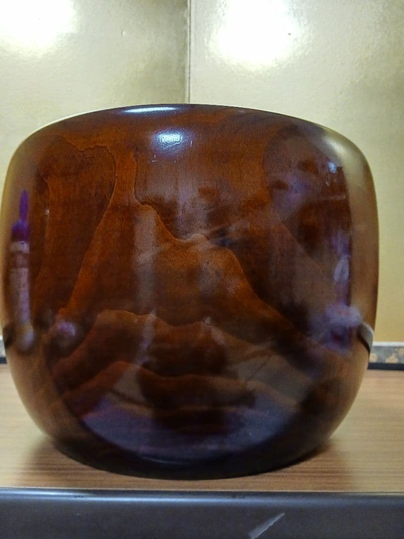 『超美品』火鉢　けやき　高級 蝶々　蒔絵　アンティーク　雑貨　骨董　古民具　加賀