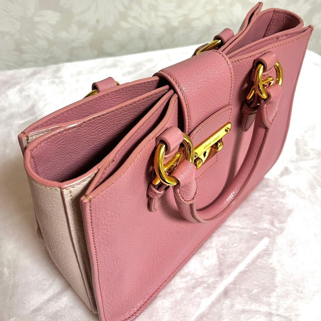 MIUMIU ミュウミュウ ハンドバッグ ショルダーバッグ マドラス ピンク