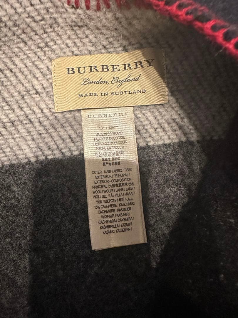 Burberry バーバリー　ケープマント 大判ポンチョ　大判ストール　チェック