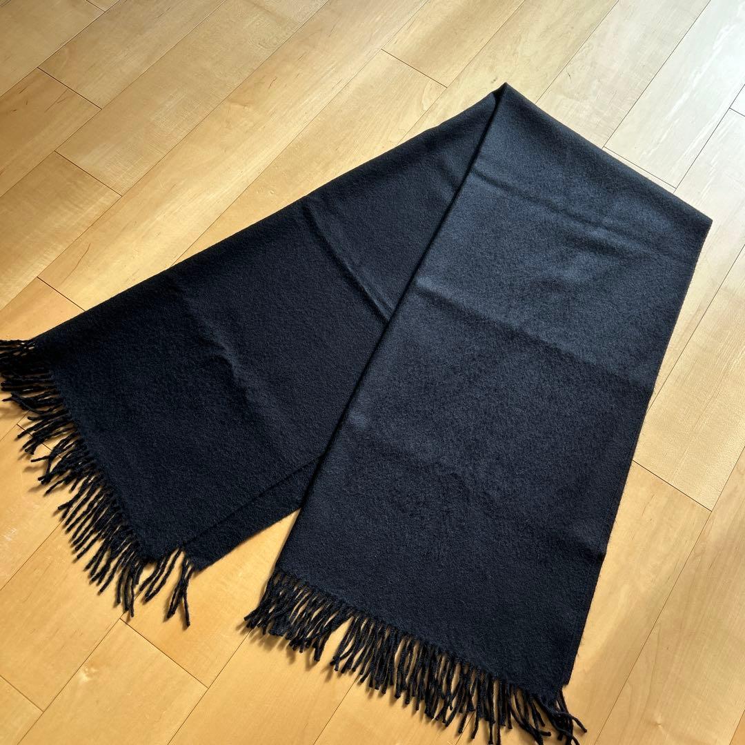 イノウエブラザーズ 大判ストール　ブラック　アルパカストール