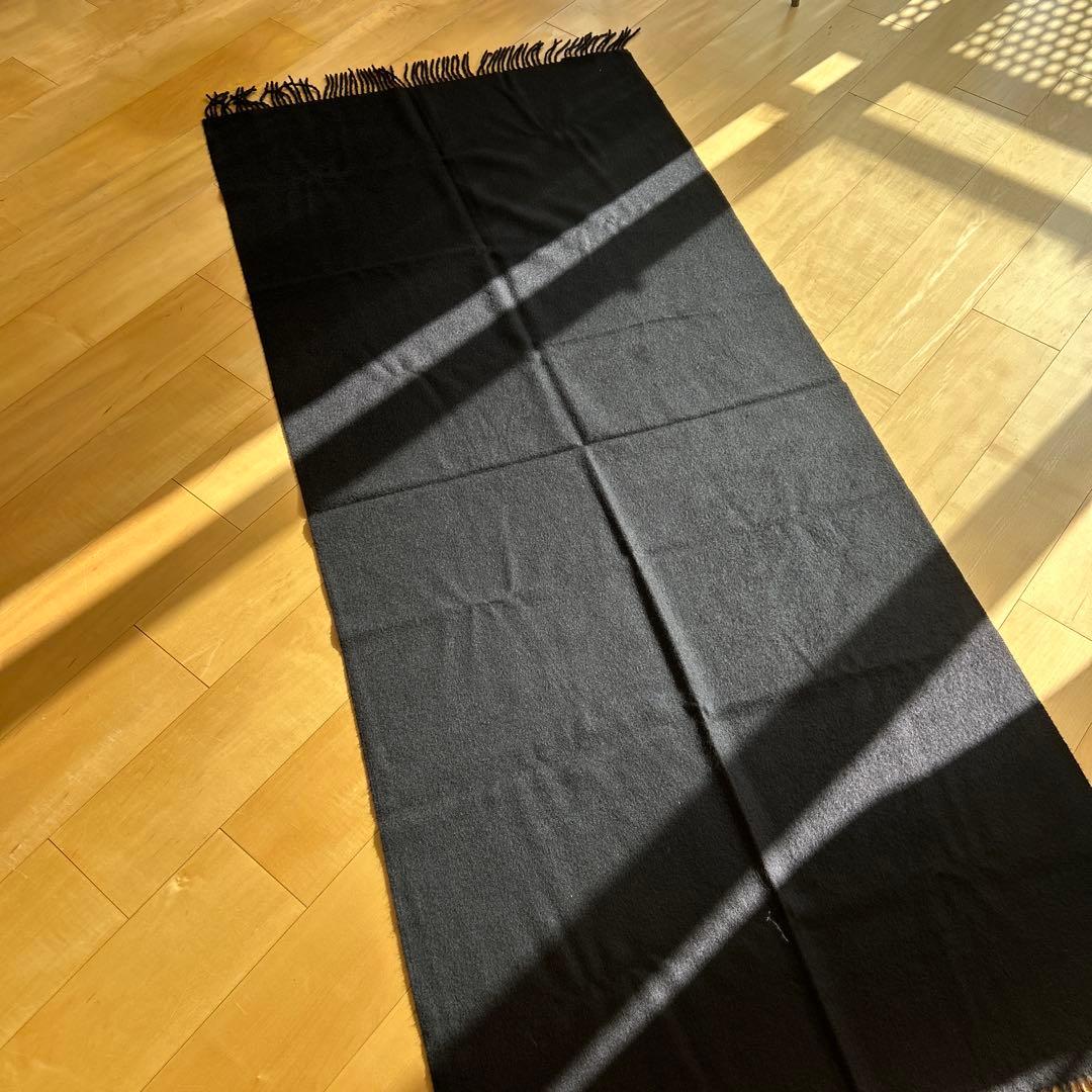 イノウエブラザーズ 大判ストール　ブラック　アルパカストール
