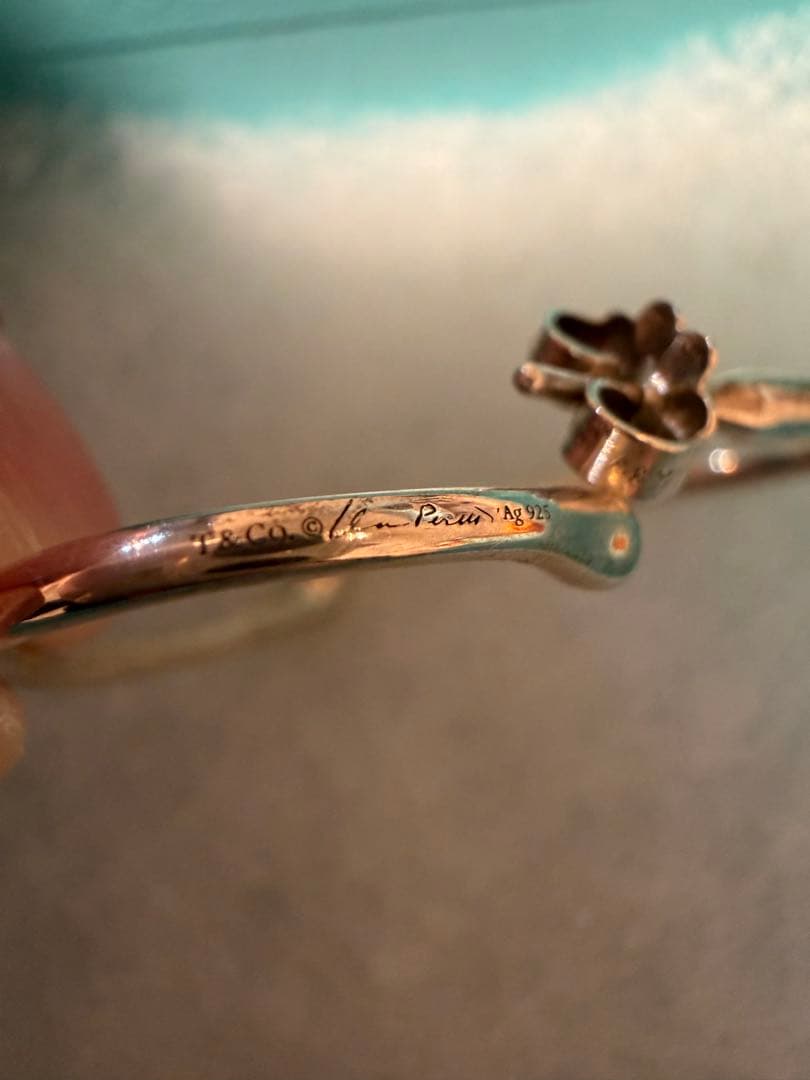 Tiffany&Co. オープンハート　フープピアス　両耳