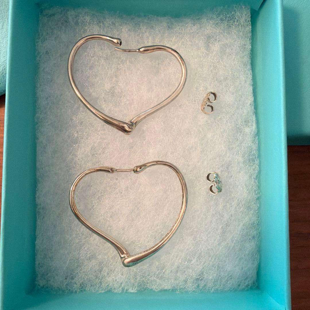 Tiffany&Co. オープンハート　フープピアス　両耳