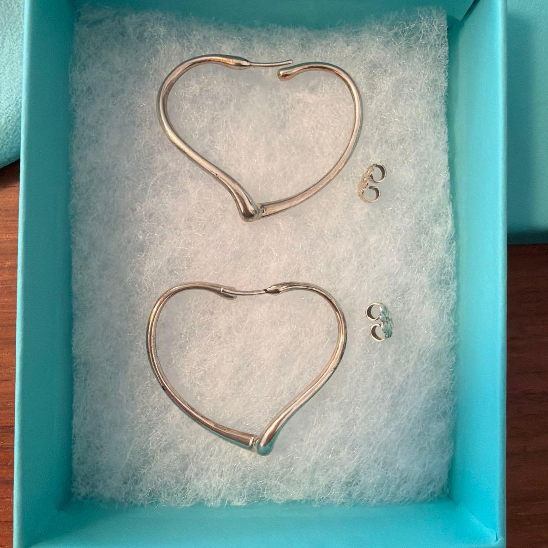 Tiffany&Co. オープンハート　フープピアス　両耳