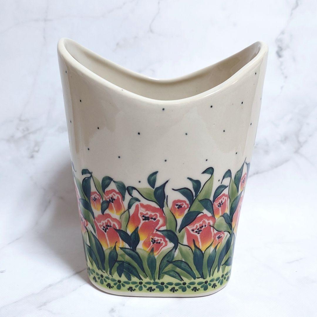 新品 ポーリッシュポタリー スタンドバスケット チューリップ