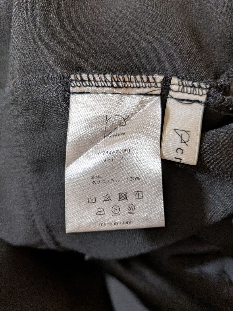 crewre　マットサテンカーゴパンツ　ブラック　2