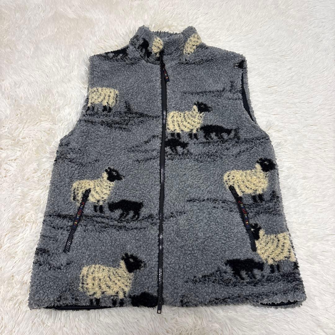 ▪️ ▼farfield original ボアベスト　シープ柄　フリースベスト