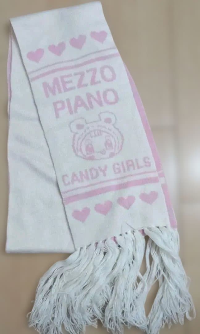 値下げ【平成レトロ】メゾピアノ　ベリエちゃんマフラー　当時物Y2K　希少レア美品