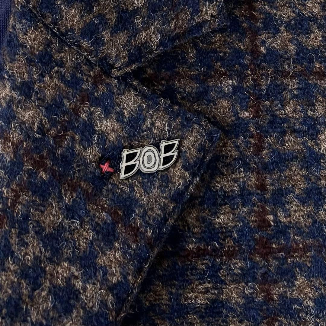 BOB ボブ テーラードジャケット 48 チェック 千鳥格子