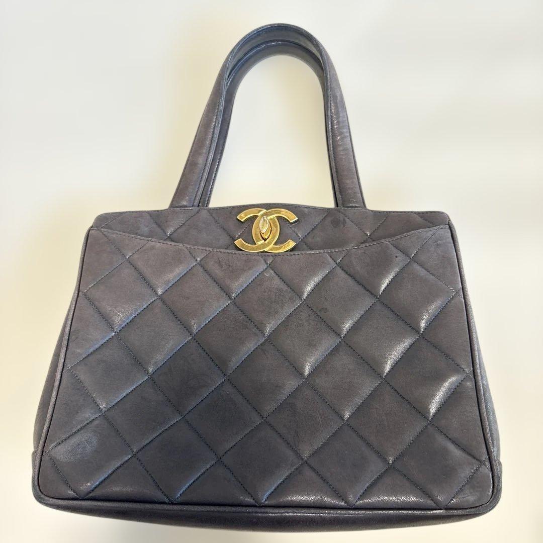 CHANEL キルティング ハンドバッグ 黒