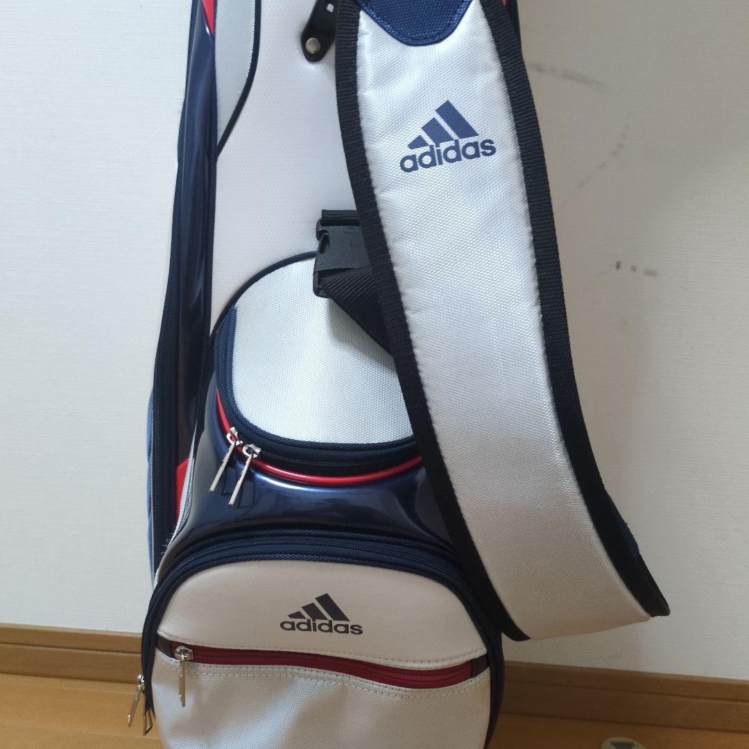 adidas キャディバッグ ホワイト/レッド/ブルー