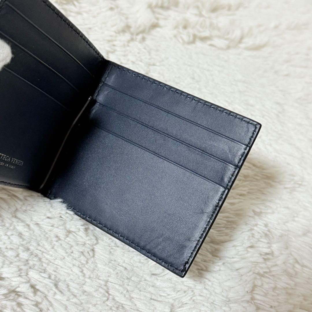 ⭐️未使用品⭐️　ボッテガヴェネタ　イントレチャート　マネークリップ　ネイビー